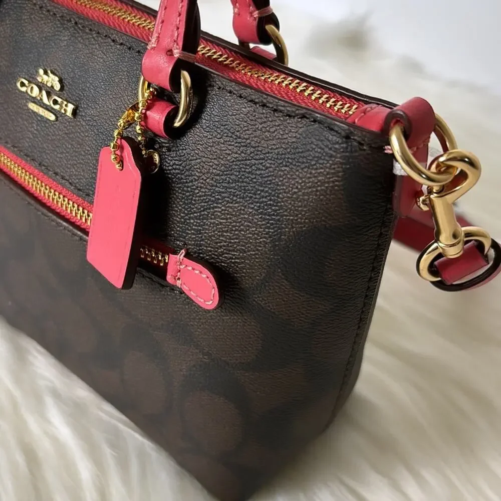 NWT Coach Mini Gallery Crossbody In Signature Canvas - Picture 2 of 11